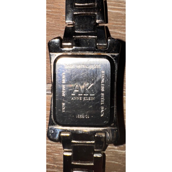 Anne Klein Womens Rectangular Mother of Pearl Dial Crystal Watch Silver‎ Tone - Picture 8 of 12